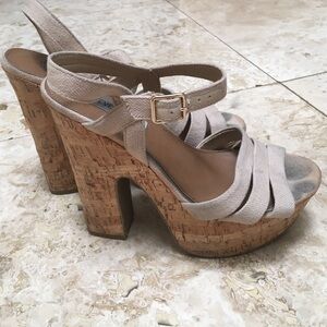 Steve Madden Cork Platform Heels
